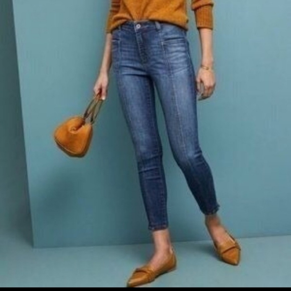 Womens Anthropologie Pilcro High Rise Dark Wash Jeans 27